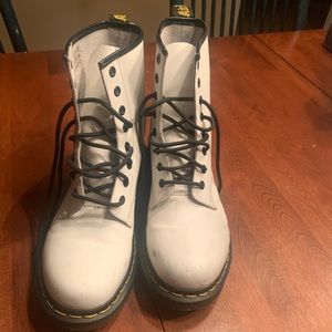 White Dr. Marten boots